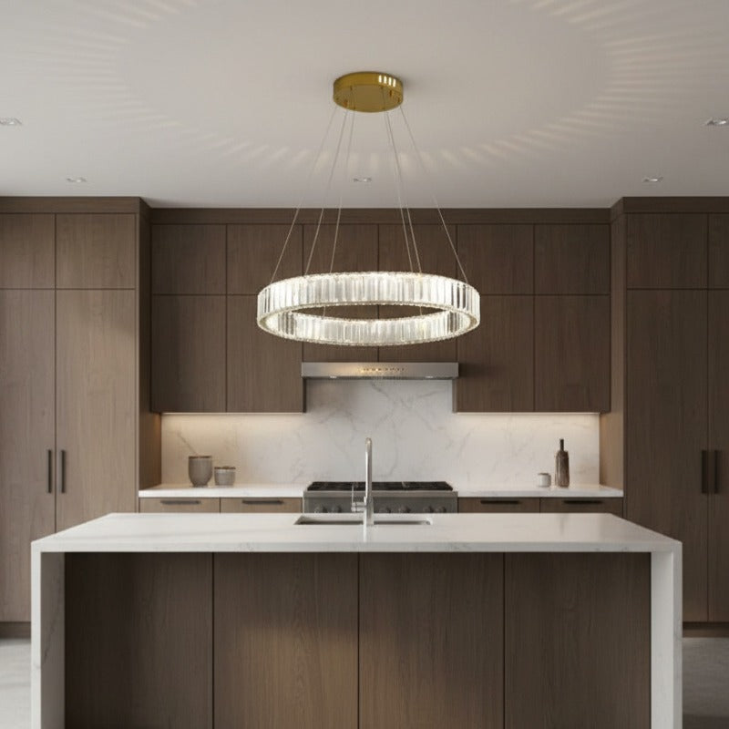 Candelabru LED Cristal REGAL GOLD 1 Segment 60CM Telecomanda