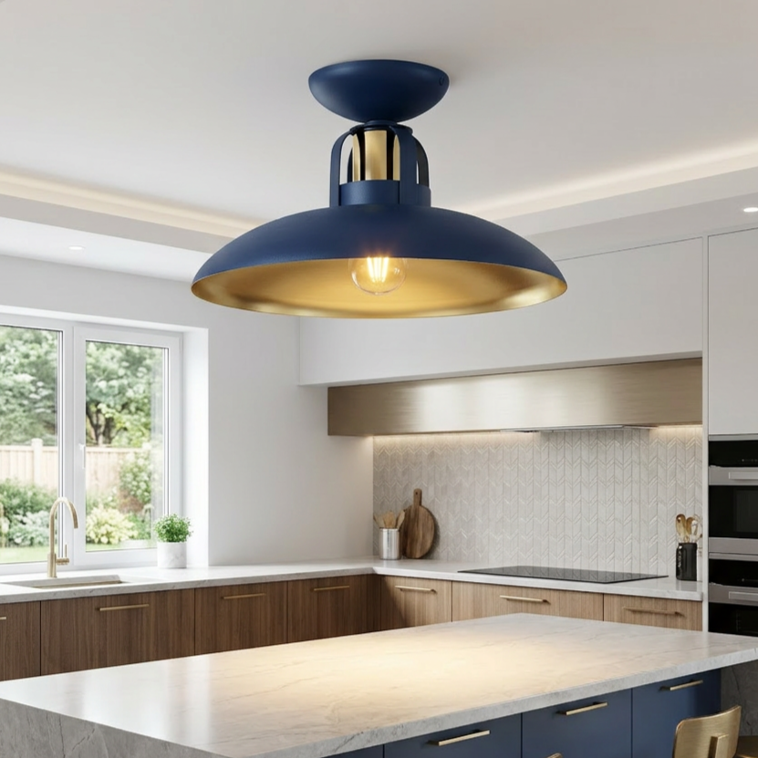 Lustra Felix Dark Blue & Gold Premium 1xE27