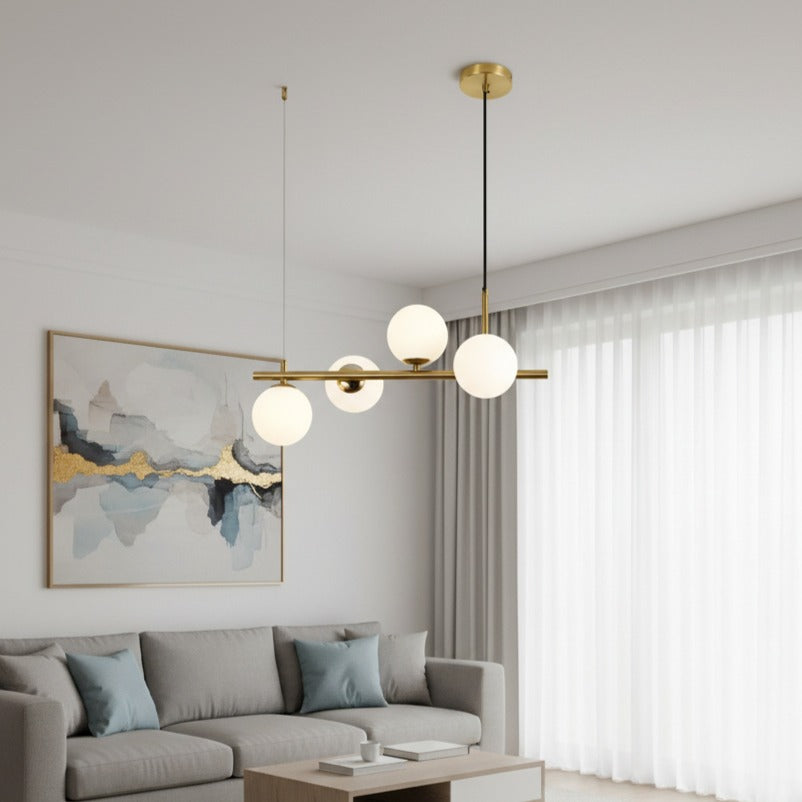 Lustra Suspendata PROTIS Gold Abajur MAT