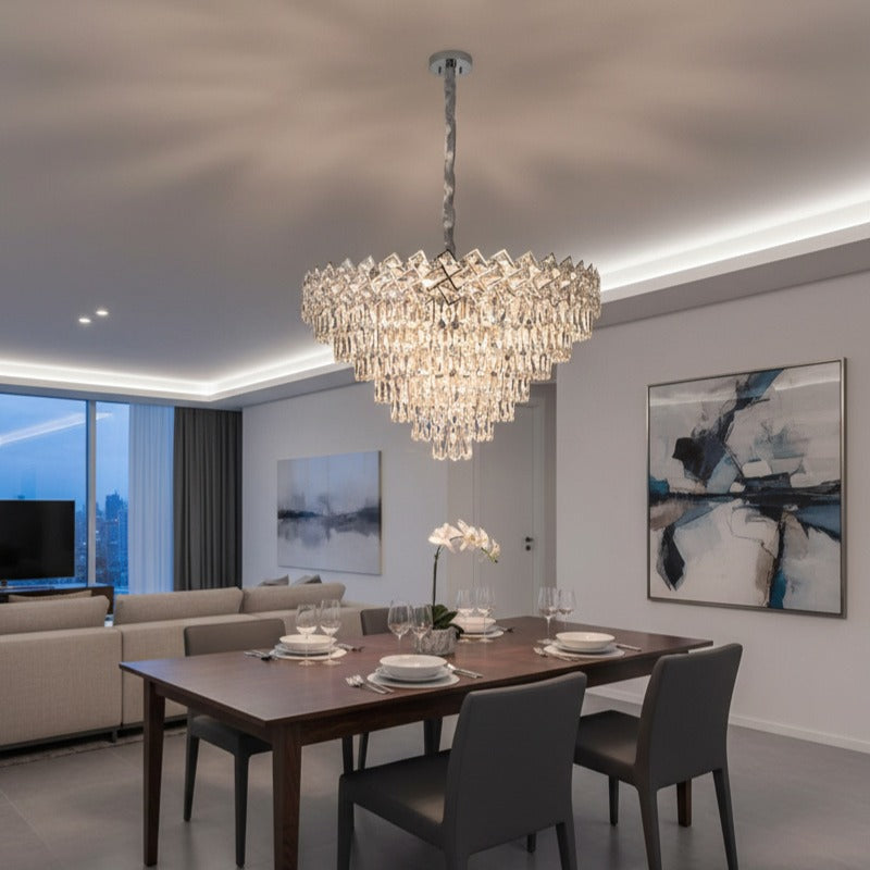 Candelabru Cristal MALLI Silver ⌀80CM