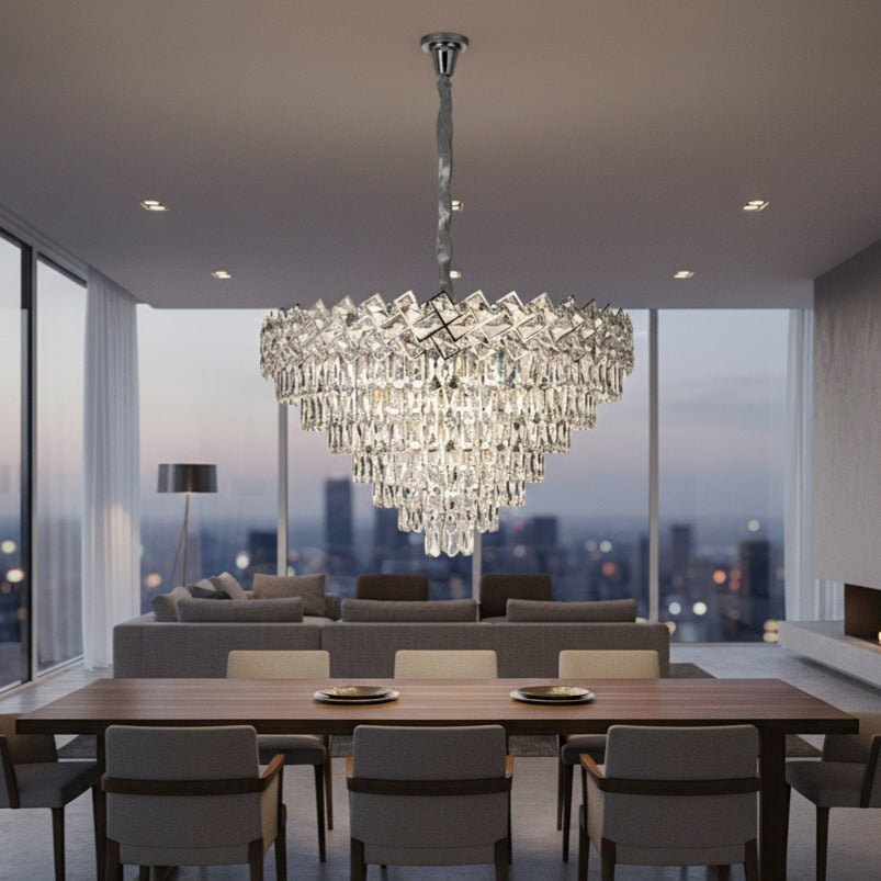 Candelabru Cristal MALLI Silver ⌀80CM
