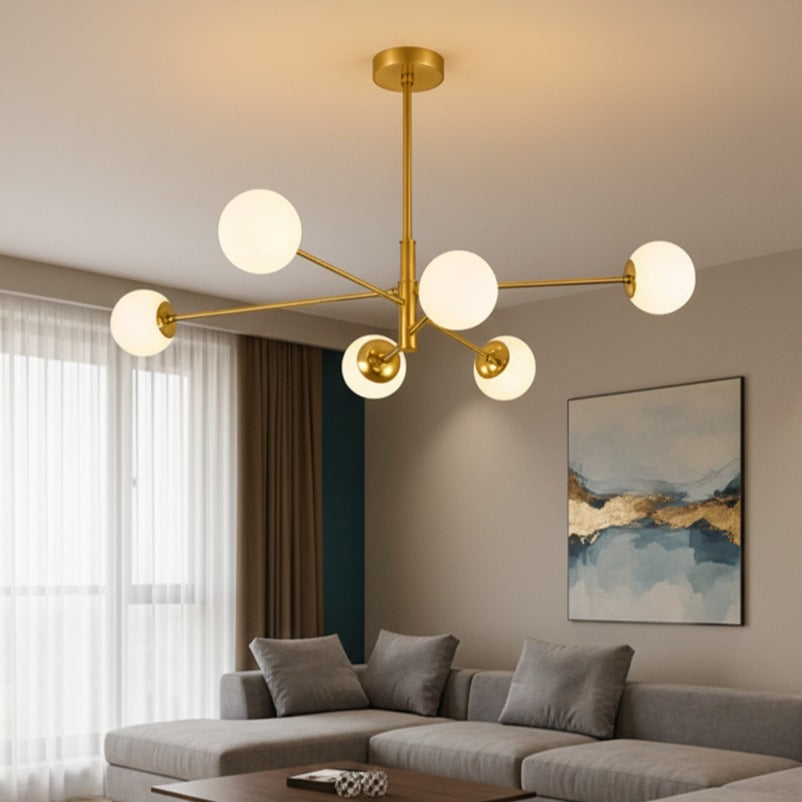 Lustra Suspendata SLACO Gold Abajur MAT