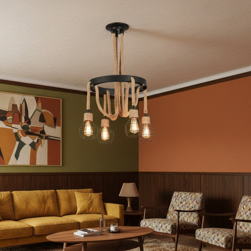 Lustra Retro Design Circle 4xE27