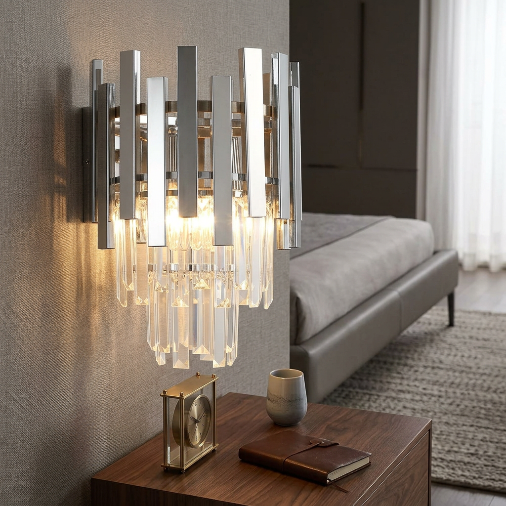 Aplica Cristal Aspen Silver Premium 2xE14