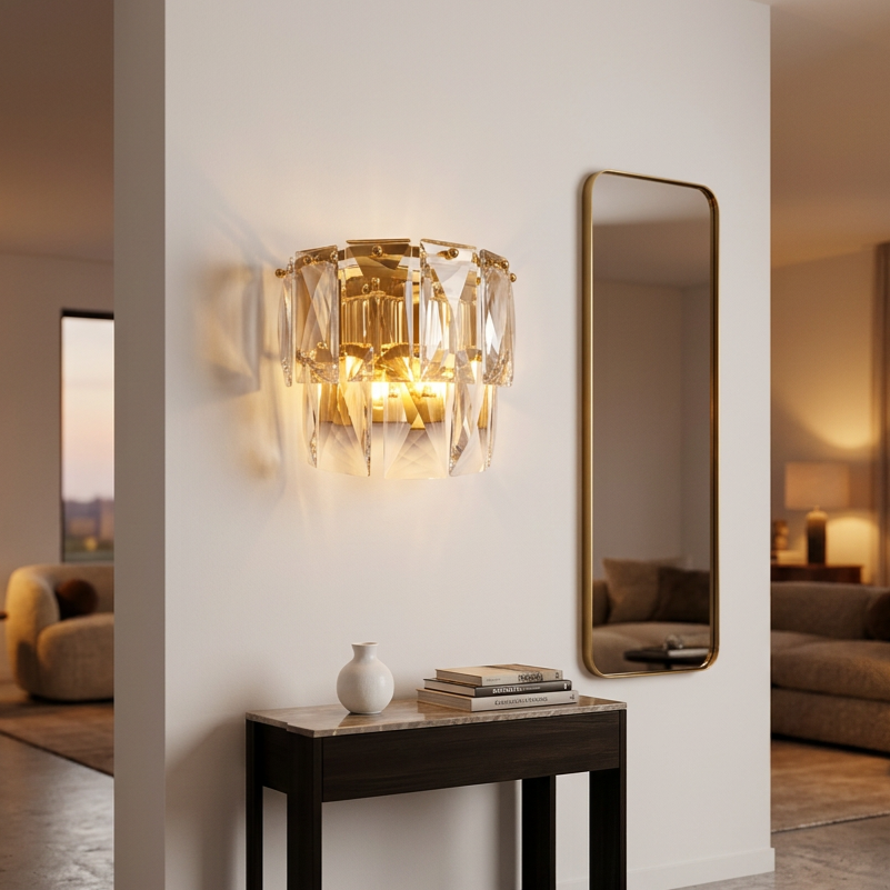 Aplica Cristal CHELSEA Gold Premium 2xE14