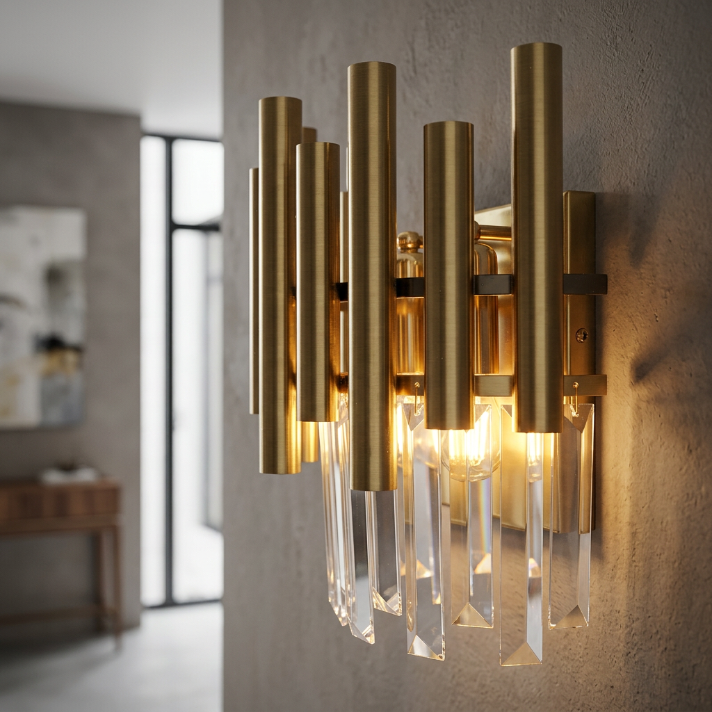 Aplica Cristal Madison Gold Premium 2xE14