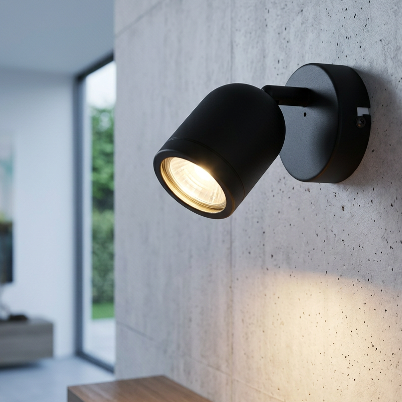 Aplica Porter Black Premium cu Spot Reglabil IP44