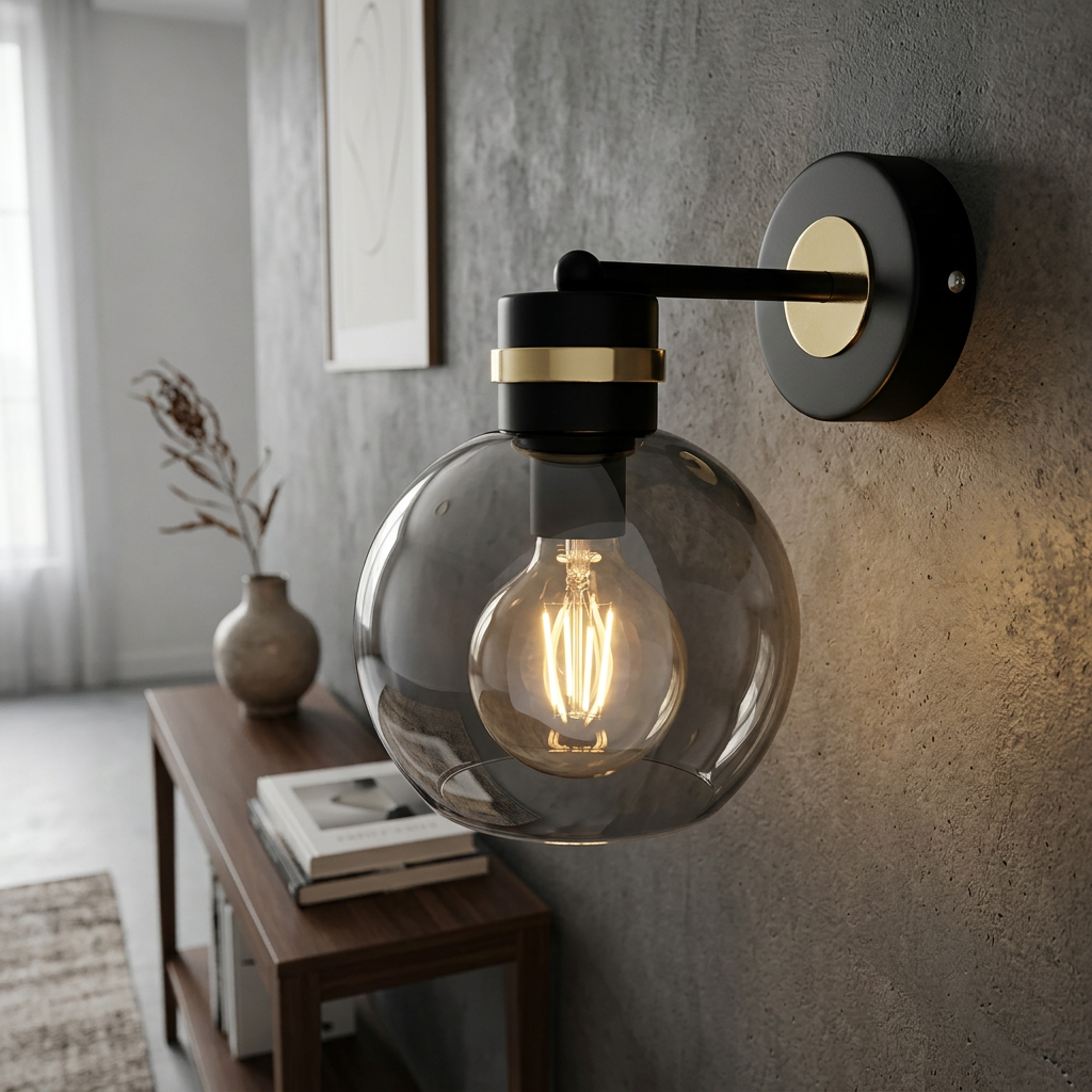 Aplica Perete Omega Black & Gold Premium