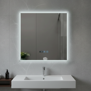 Oglinda LED VIONNA 60x60CM Functie Dezaburire, Ceas, Touch, 3 Lumini