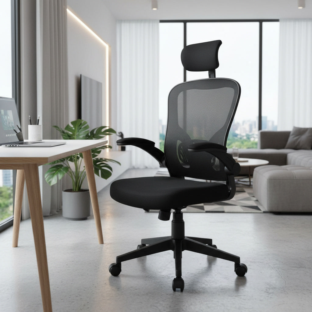 Scaun de Birou Reglabil BOC-210 Negru