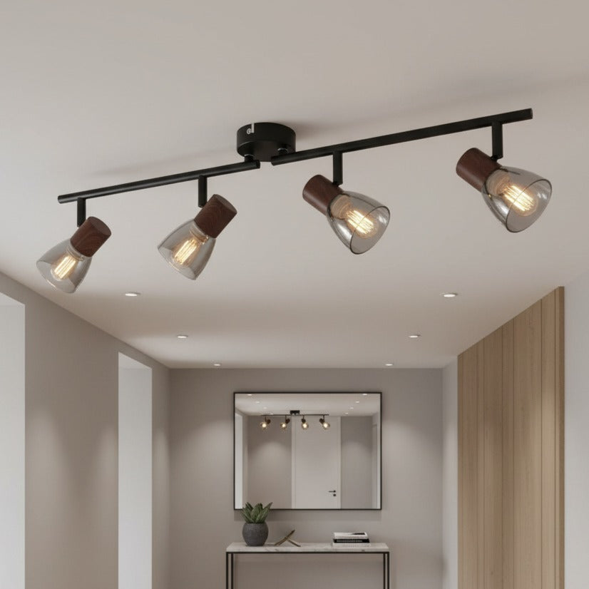 Lustra ZEDY Black cu 4 Spoturi