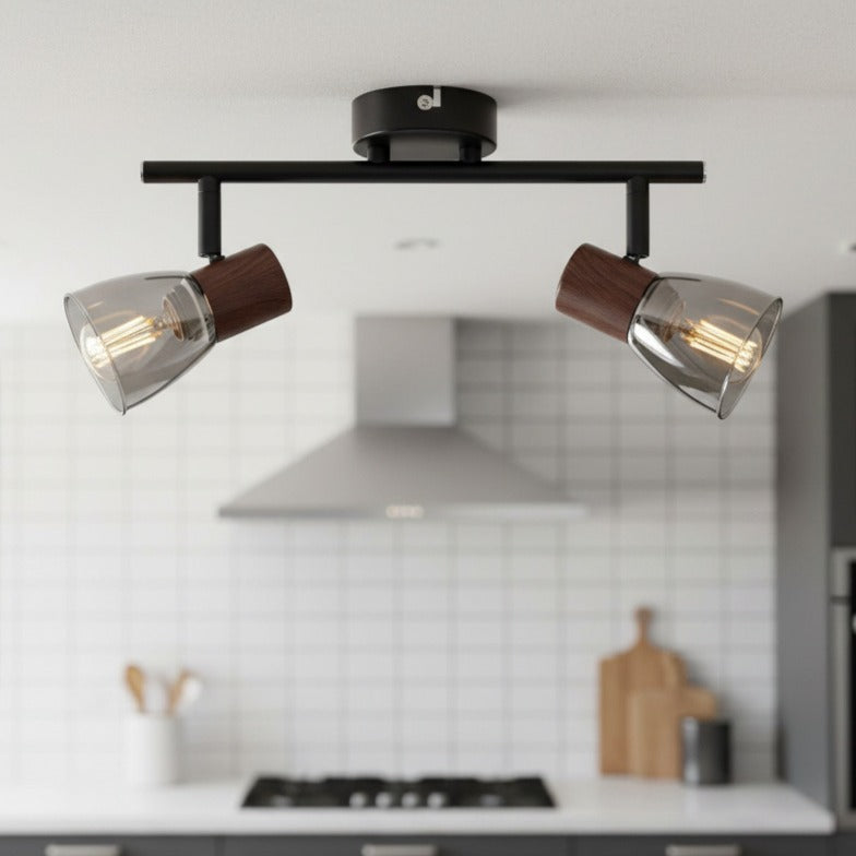 Lustra ZEDY Black cu 2 Spoturi