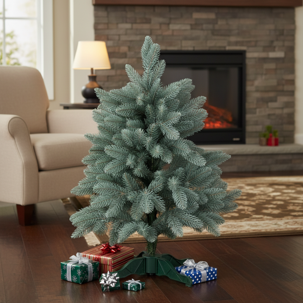 Brad Artificial de Craciun 3D Mini Premium Blue H60xD45CM