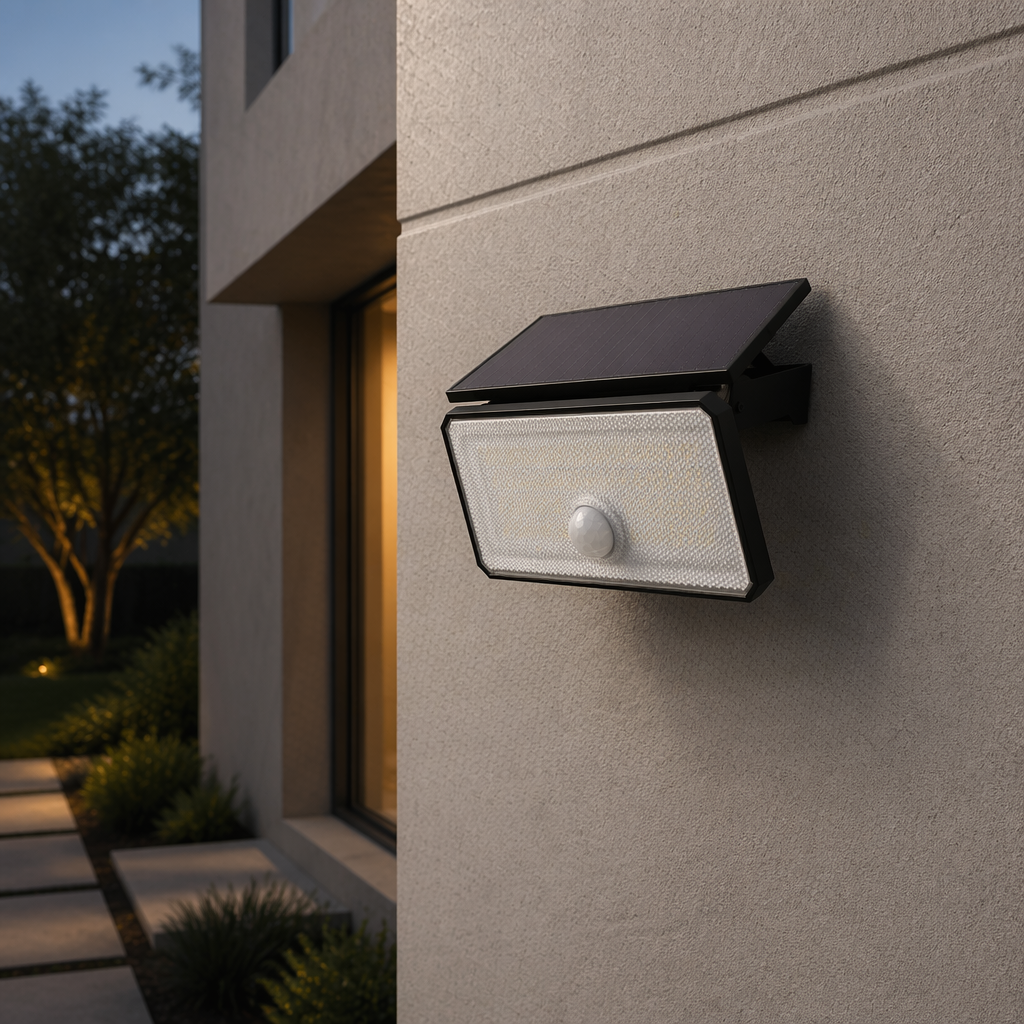 Aplica LED Solara Sunwave Exterior Neagra cu Senzor