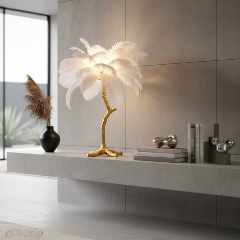 Veioza Luxury Peacock Gold & White 3xG9