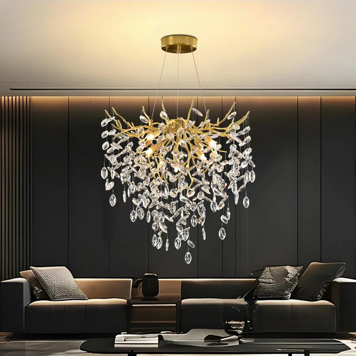 Candelabru Cristal LUXURY Golden Klara Chandeliers Crystal