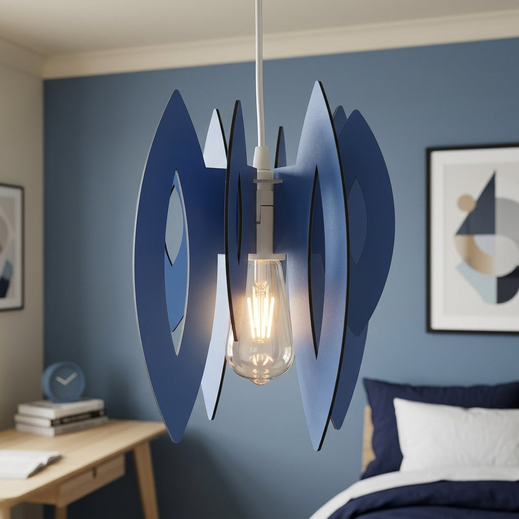 Pendul 1xE14 Elips Blue 70CM