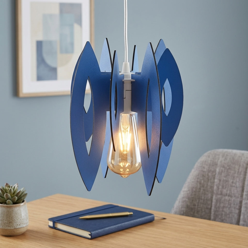 Pendul 1xE14 Elips Blue 70CM
