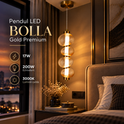 Pendul LED BOLLA Gold Premium Echivalent 200W