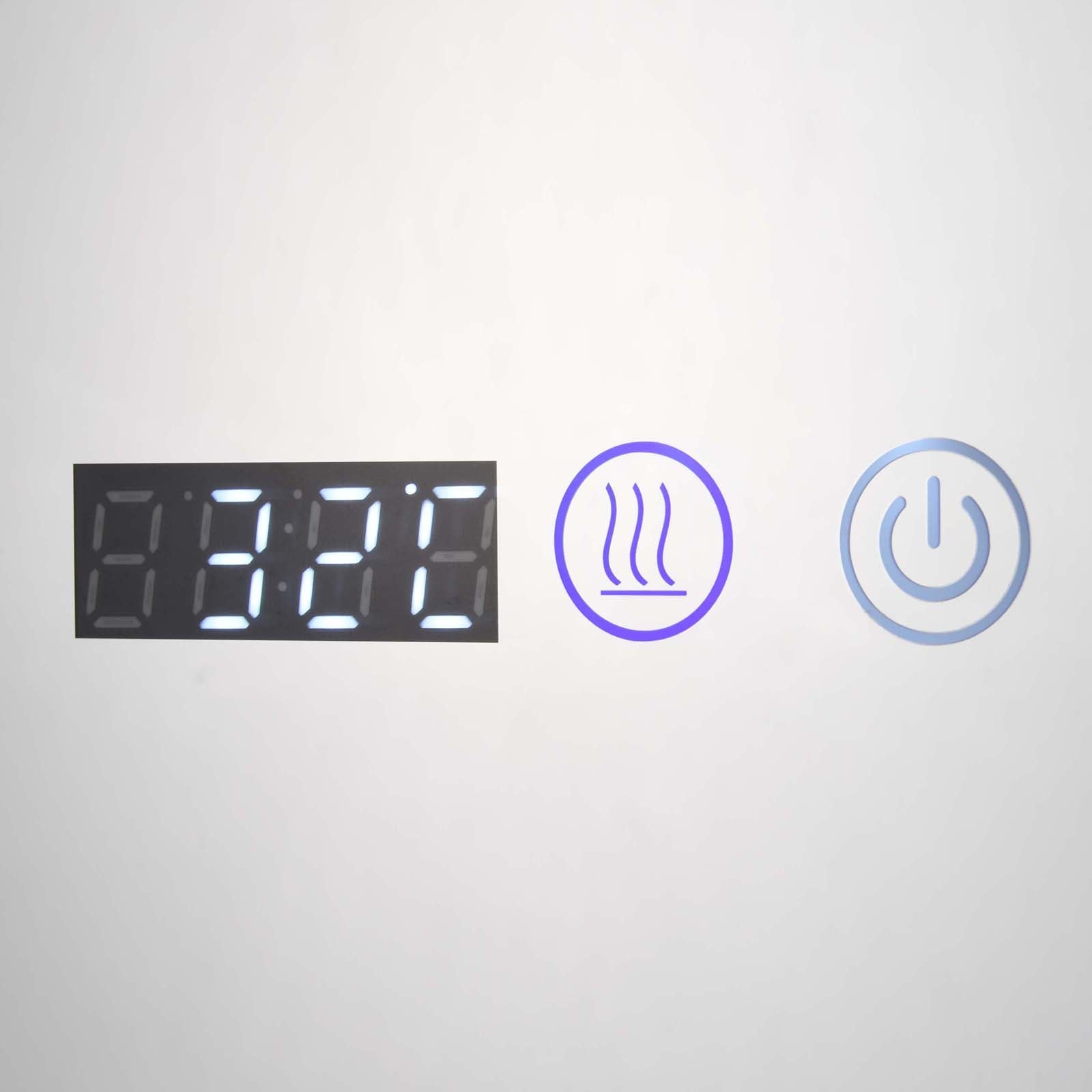 Oglinda LED 120x80cm Dezaburire, Ceas, Temperatura, Touch si 3 Lumini OD058