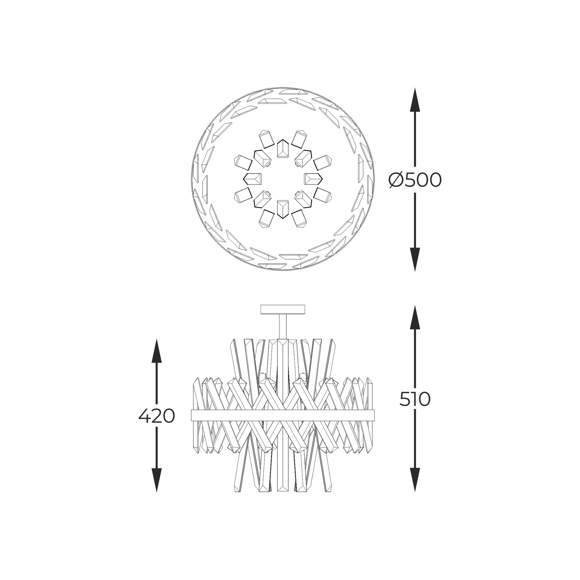 Candelabru Cristal Aplicat Luxury CONSTANTINOPOLE Premium 50cm