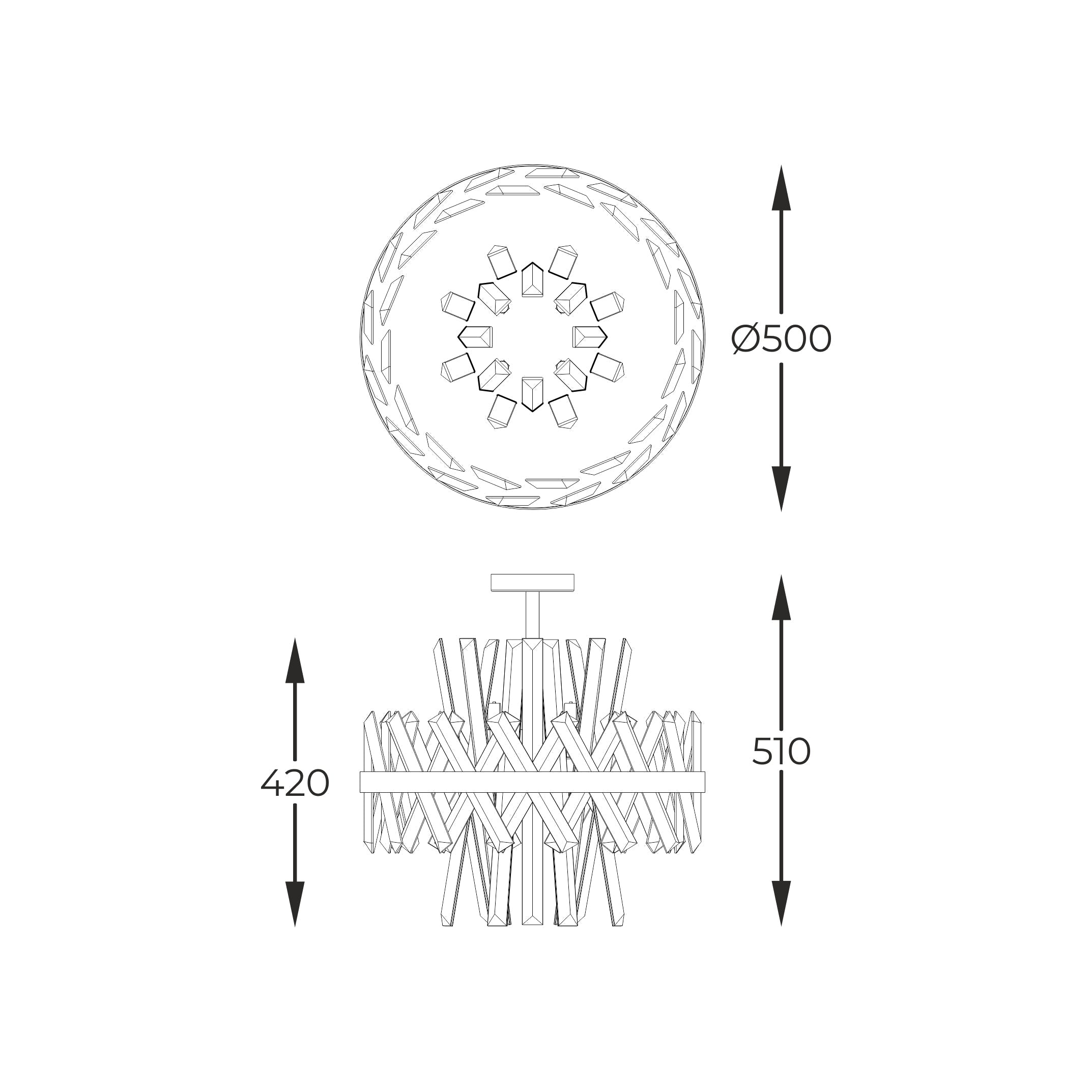 Candelabru Cristal Aplicat Luxury CONSTANTINOPOLE Premium 50cm