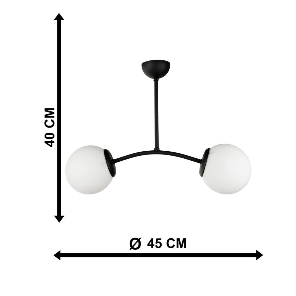 Lustra Abajur MARLA 2xE27 Black