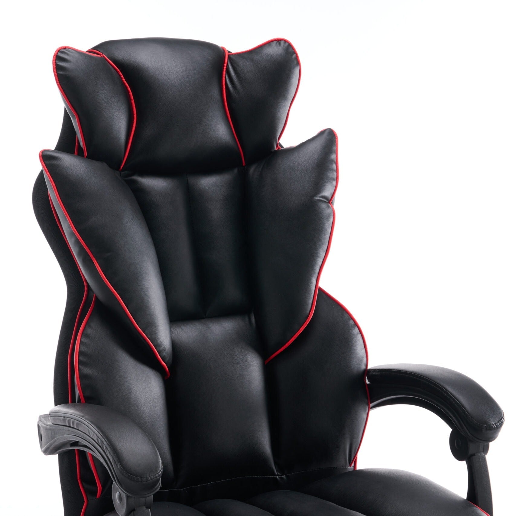 Scaun de Birou Reglabil Negru WF-807B cu Suport Picioare | Piele Ecologica