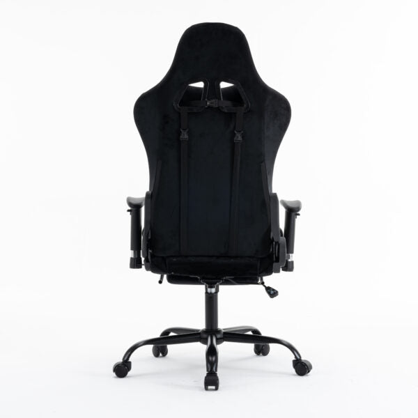 Scaun de Gaming Reglabil Professional WF-613 Black cu Suport Picioare