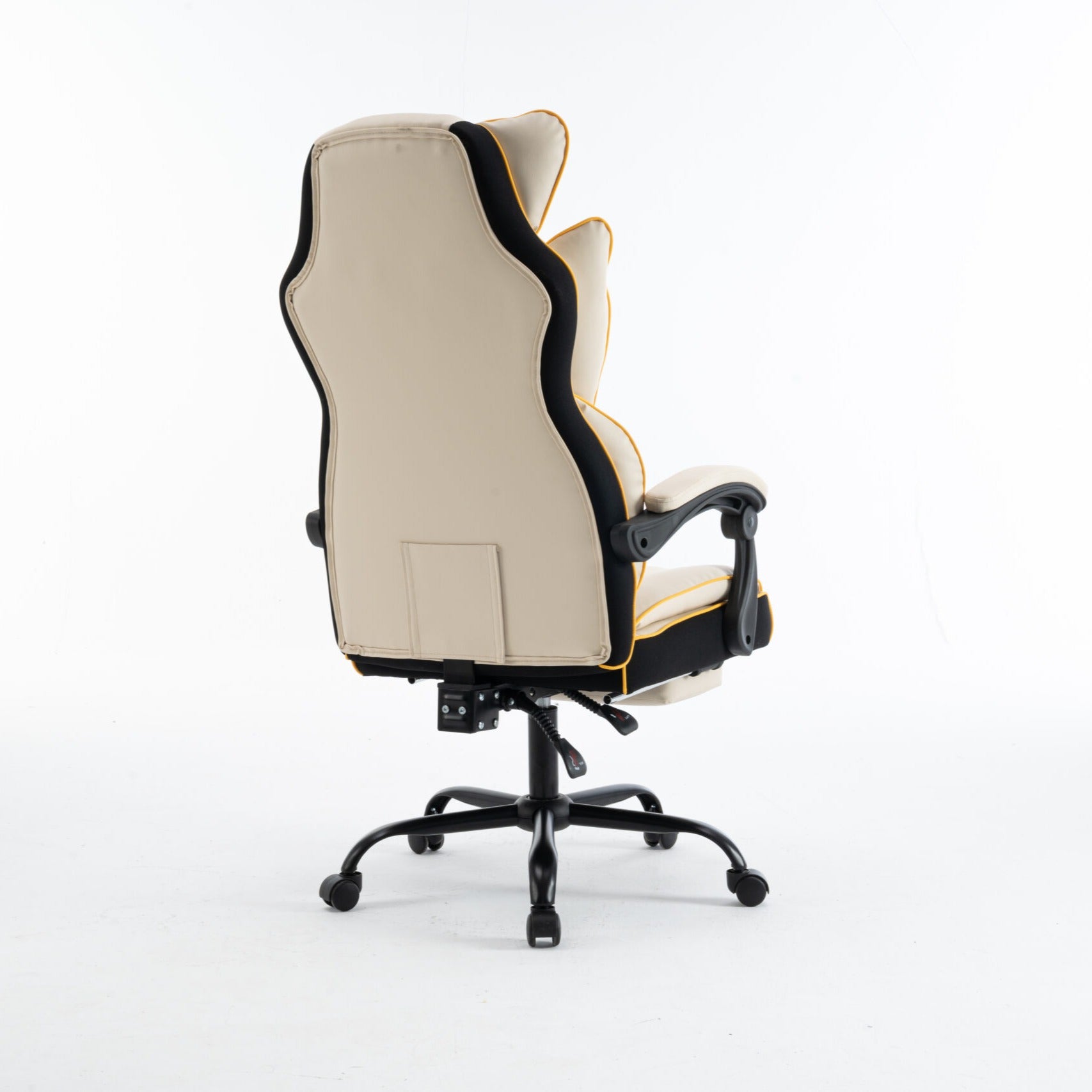 Scaun de Birou Reglabil Alb WF-807B cu Suport Picioare | Piele Ecologica