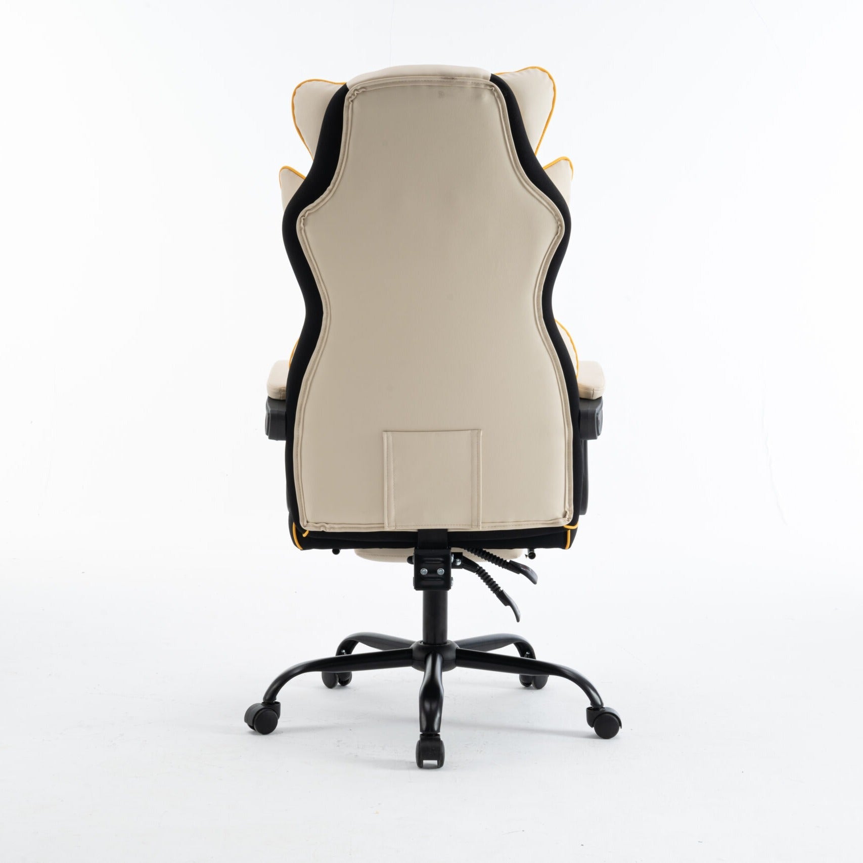 Scaun de Birou Reglabil Alb WF-807B cu Suport Picioare | Piele Ecologica