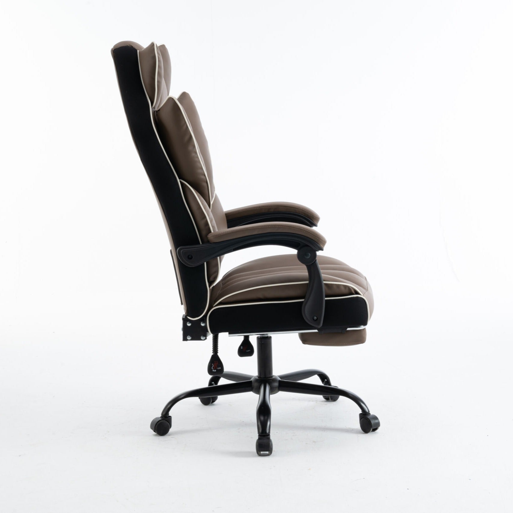 Scaun de Birou Reglabil Maro WF-807B cu Suport Picioare | Piele Ecologica