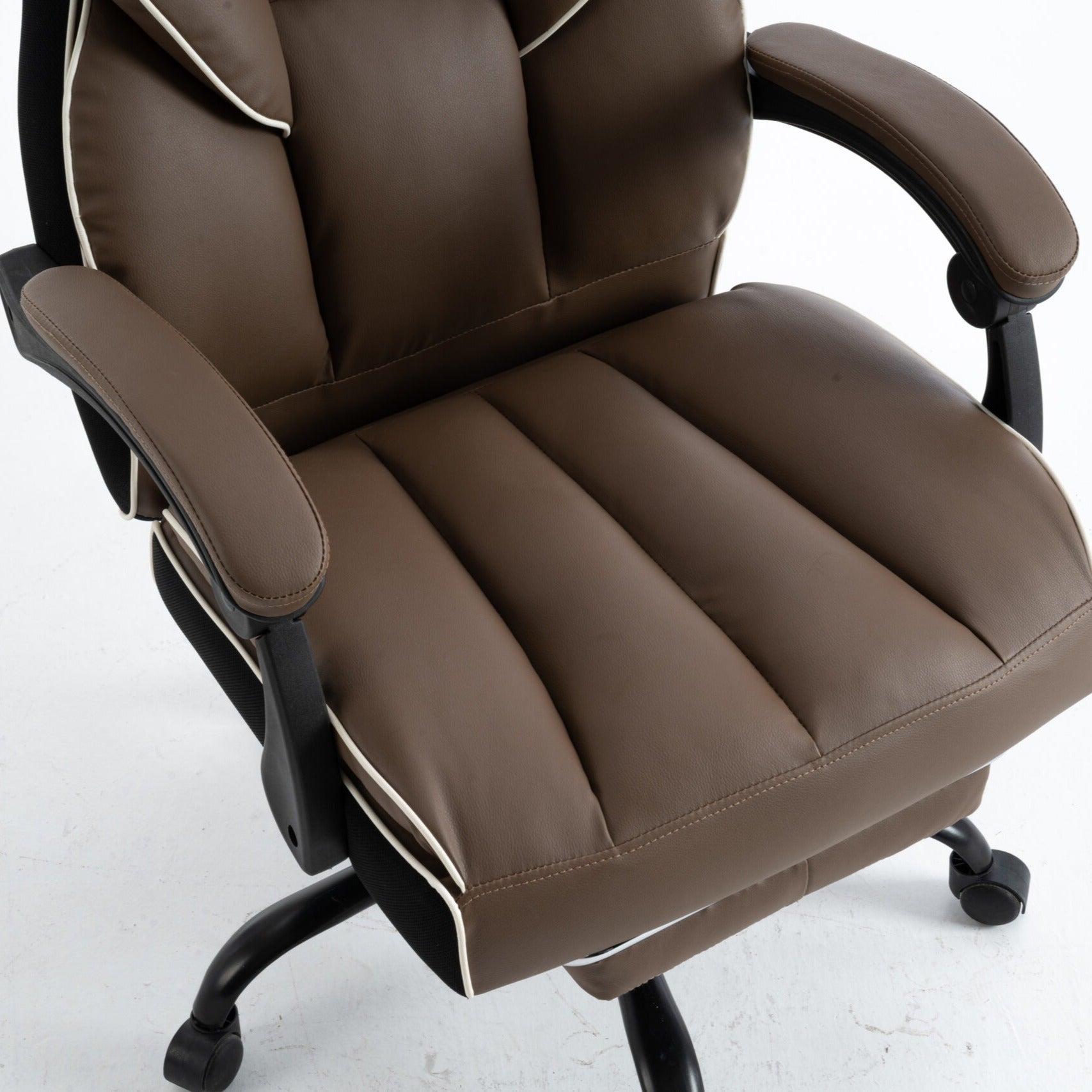 Scaun de Birou Reglabil Maro WF-807B cu Suport Picioare | Piele Ecologica