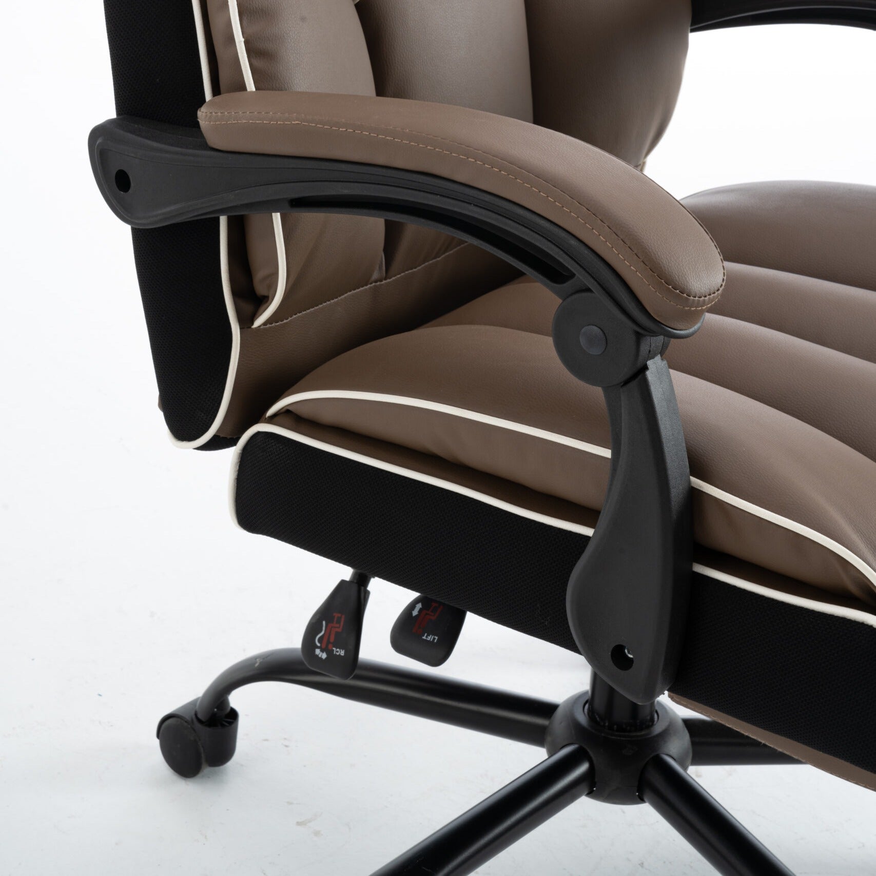 Scaun de Birou Reglabil Maro WF-807B cu Suport Picioare | Piele Ecologica