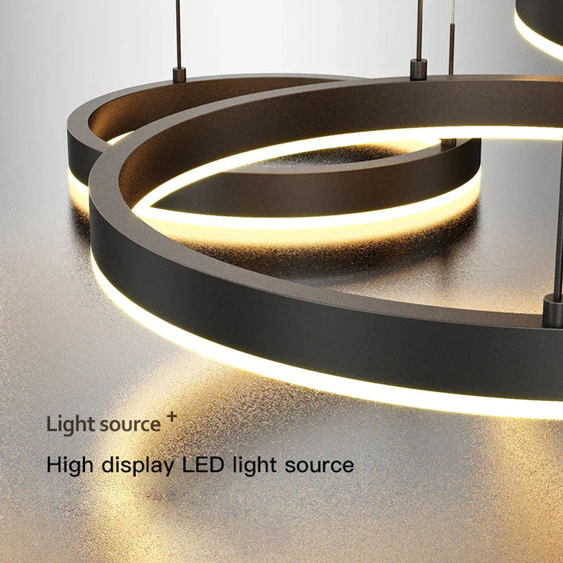 Lustra LED WONDERLAND Black 4 Segmente Mobile Echivalent 800W