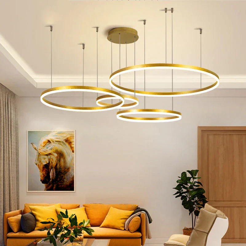 Lustra LED WONDERLAND Gold 4 Segmente Mobile Echivalent 800W