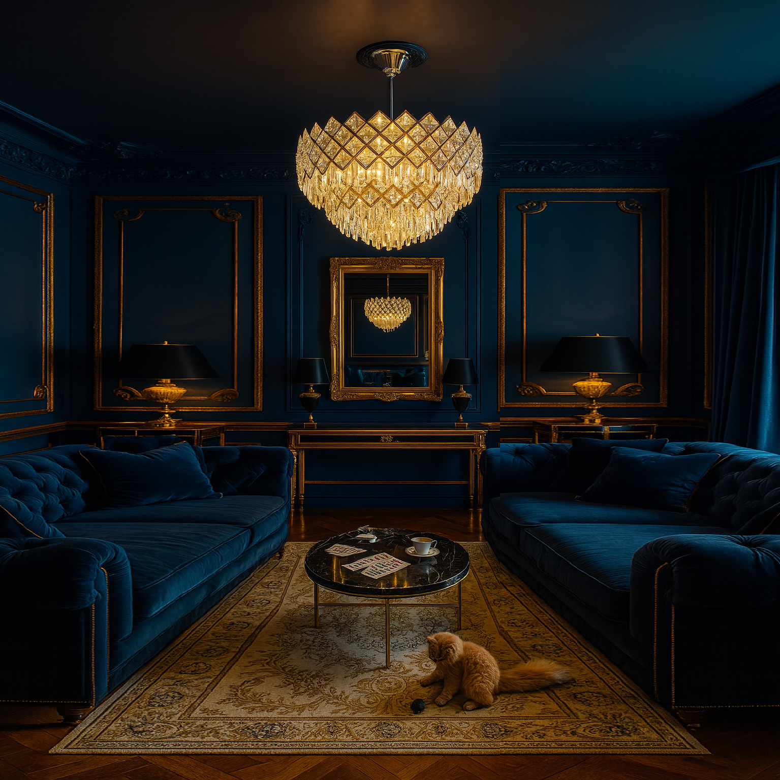 Candelabru Cristal Yanni Silver Deluxe Double Level