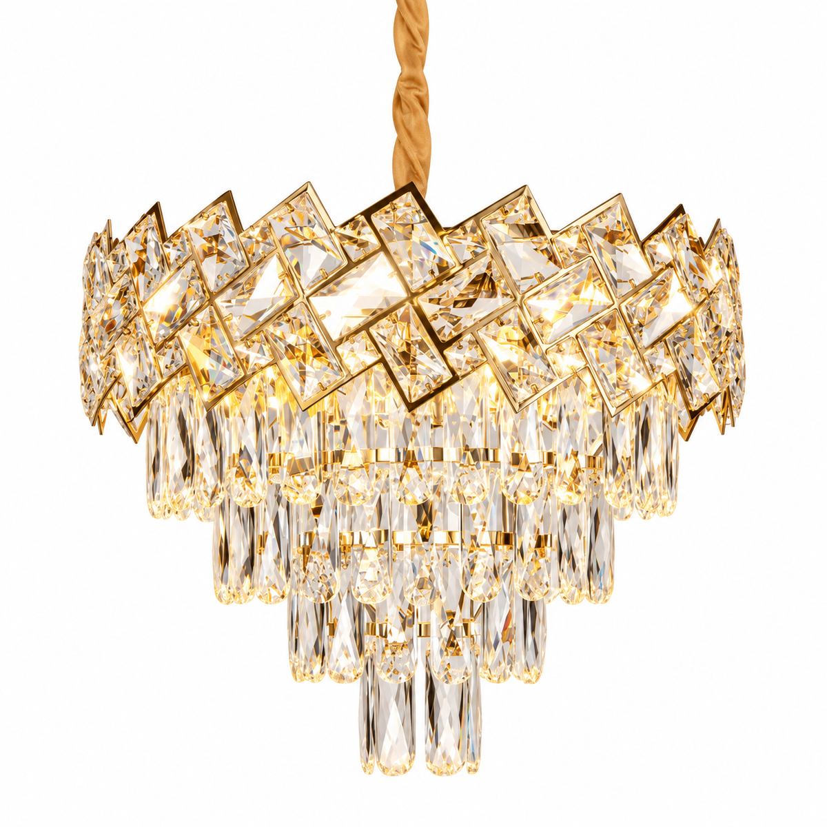 Candelabru Cristal MALLI Gold ⌀40CM