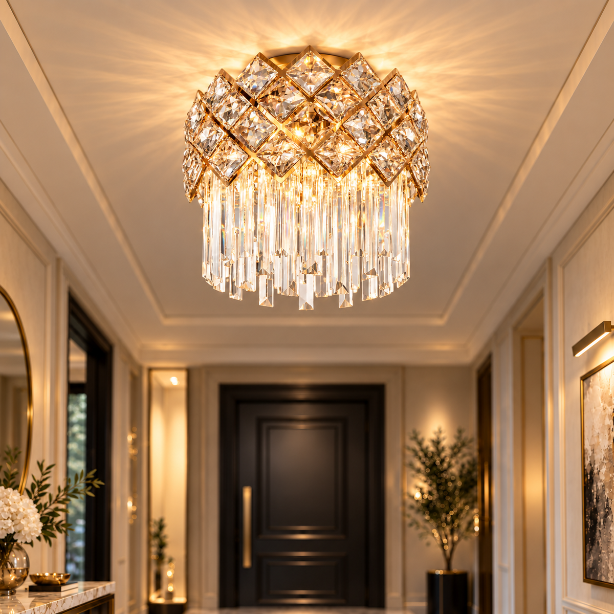 Candelabru Cristal MALLI Luxury Gold Aplicat