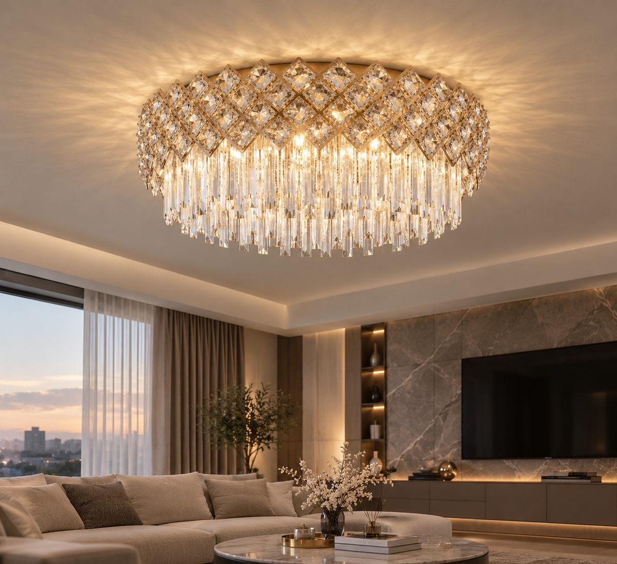 Candelabru Cristal MALLI Luxury Gold Aplicat