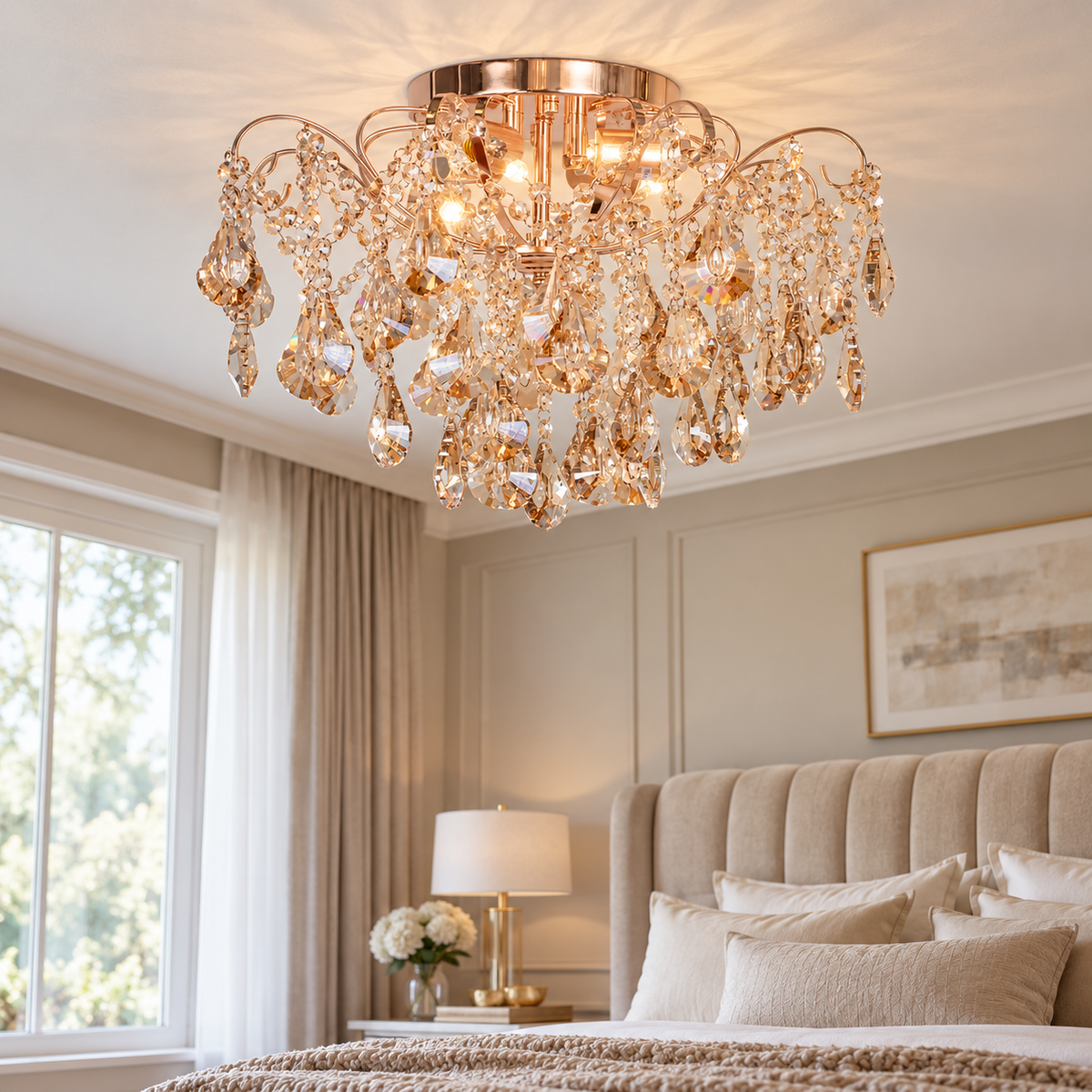 Candelabru Cristal MONACO Gold ⌀50cm