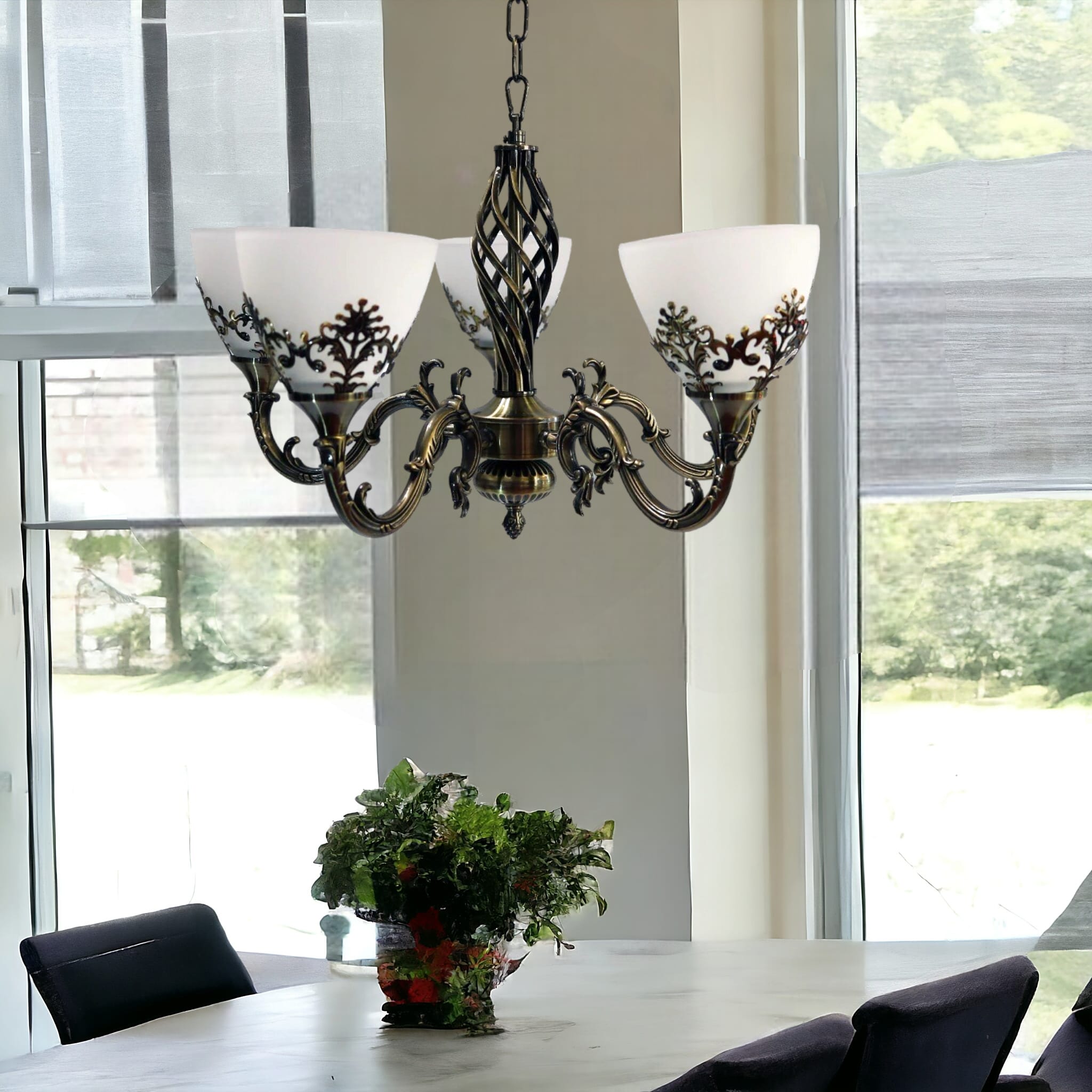 Candelabru Antichizat Bronz 5XE27 Melo