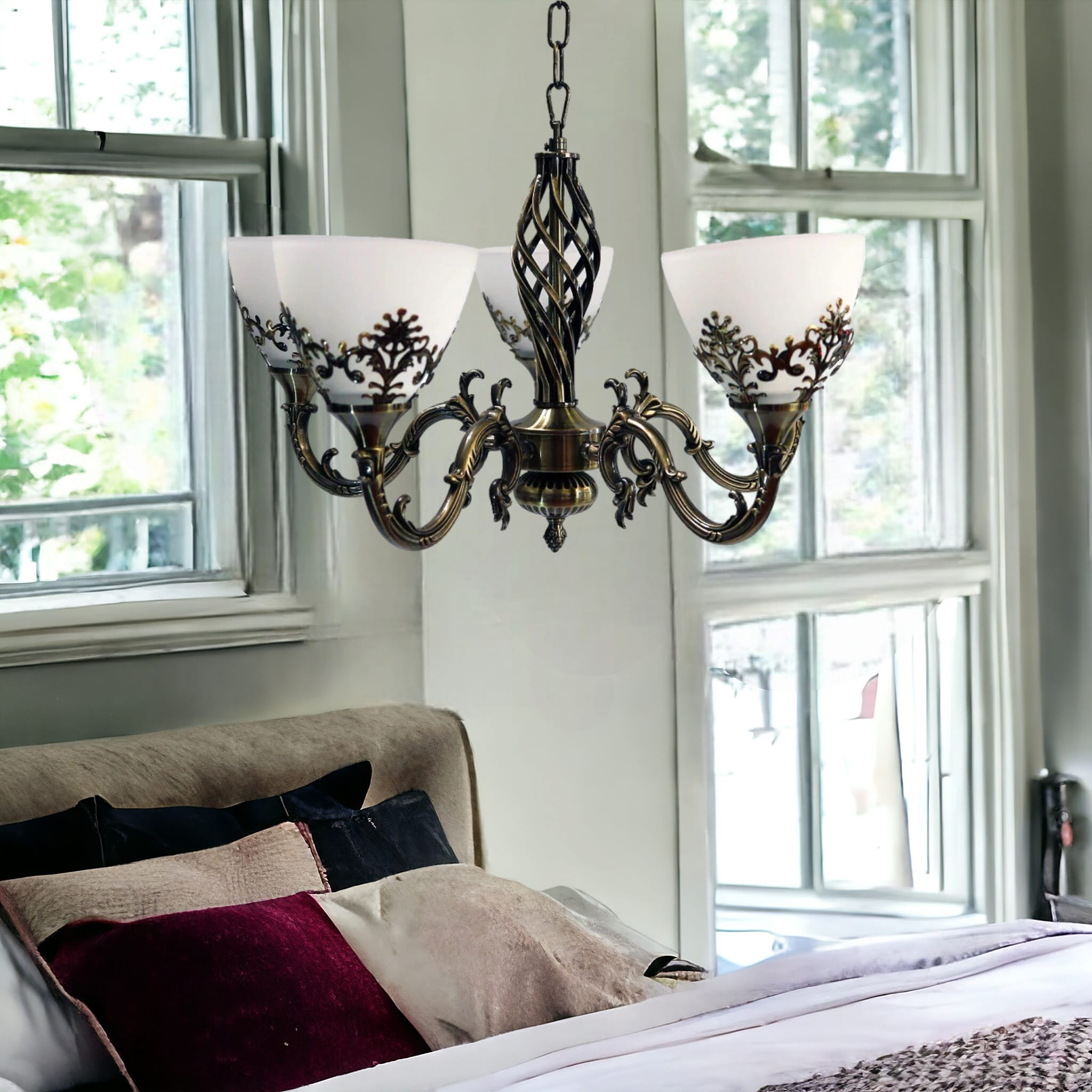 Candelabru Antichizat Bronz 5XE27 Melo