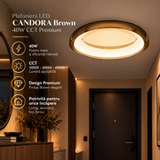 Plafoniera LED 40W CANDORA Brown CCT Premium