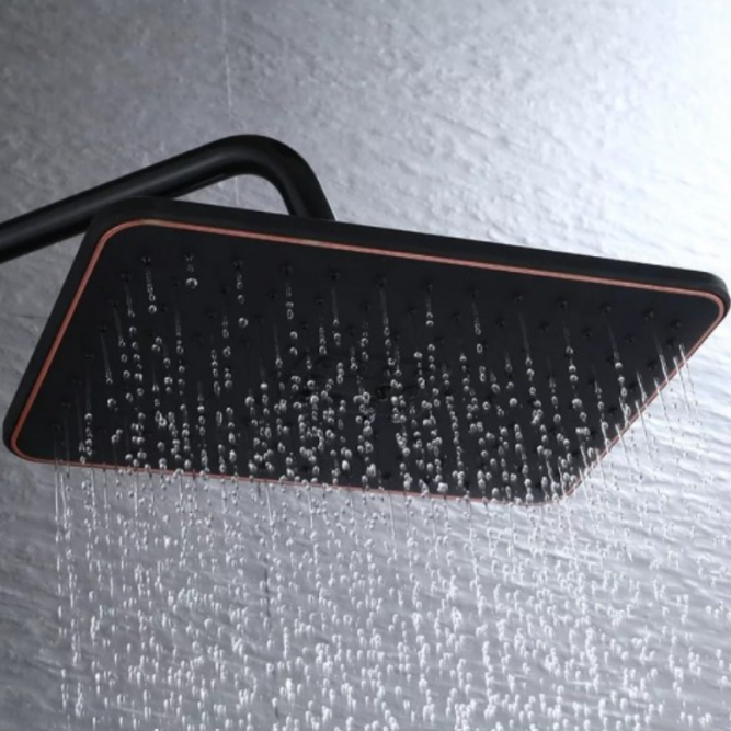 Coloana de Dus Negru Antichizat 1734 3 Functii din Alama Sanitara