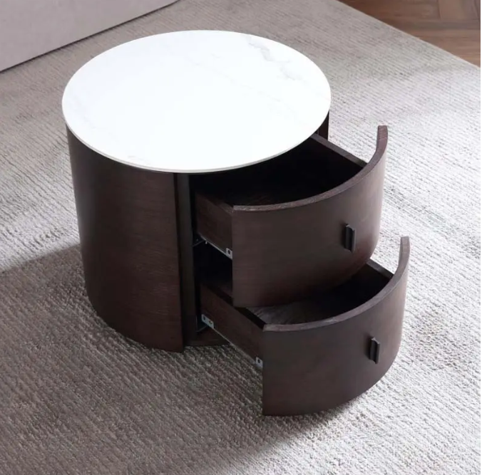 Noptiera Moderna din Lemn cu Blat Compozit Serena Moonlight 50CM