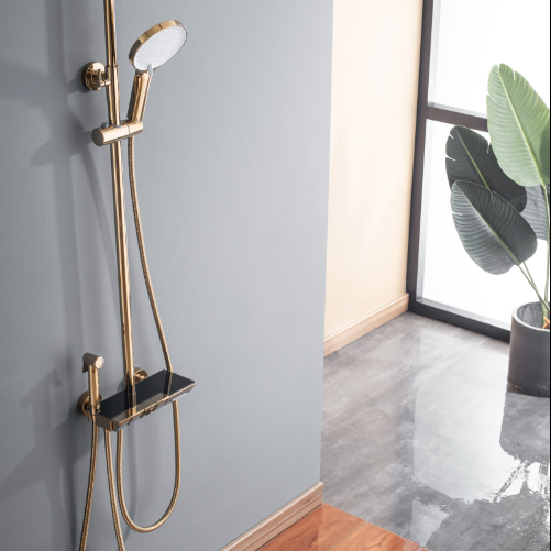 Coloana de Dus Premium 4 Moduri de Pulverizare Aurie Inox