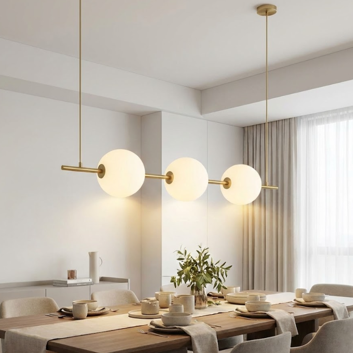 Lustra LED Suspendata KEZO Gold Echivalent 250W Telecomanda