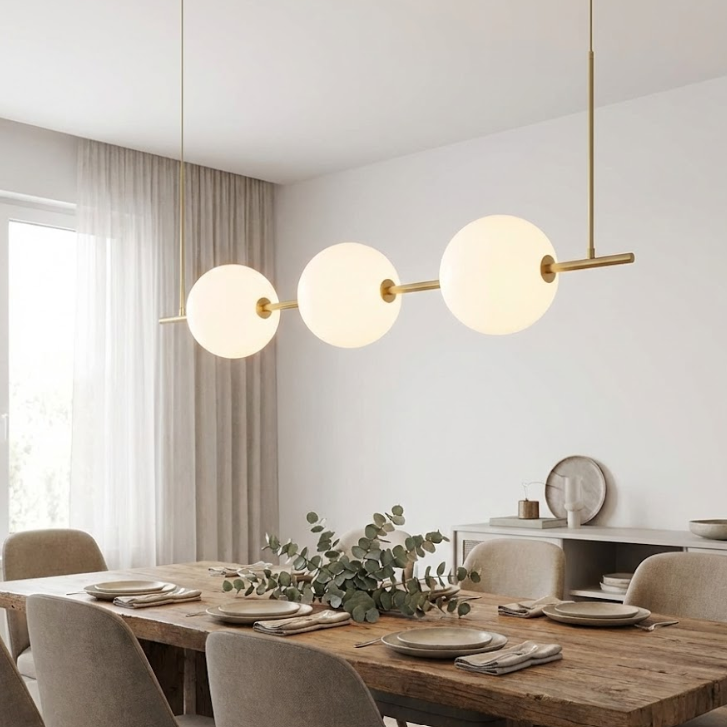 Lustra LED Suspendata KEZO Gold Echivalent 250W Telecomanda