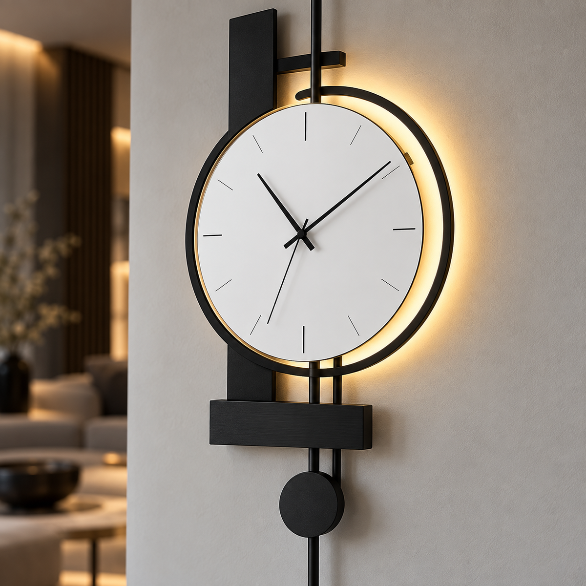 Aplica LED cu Ceas Chronos Black Point 50cm AL375